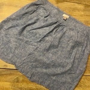 LOFT Chambray Pull-On Skirt